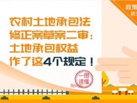 农村土地承包法修正案草案二审：土地承包权益作了这4个规定！